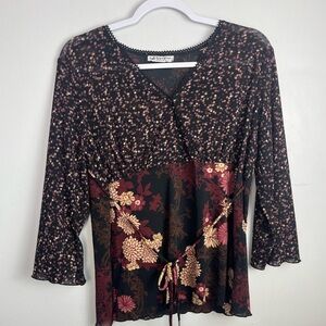Y2K self esteem multi print blouse